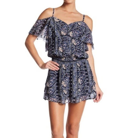 PAIGE Blue Floral Ruffled Summer Blouse - Picture 10 of 10